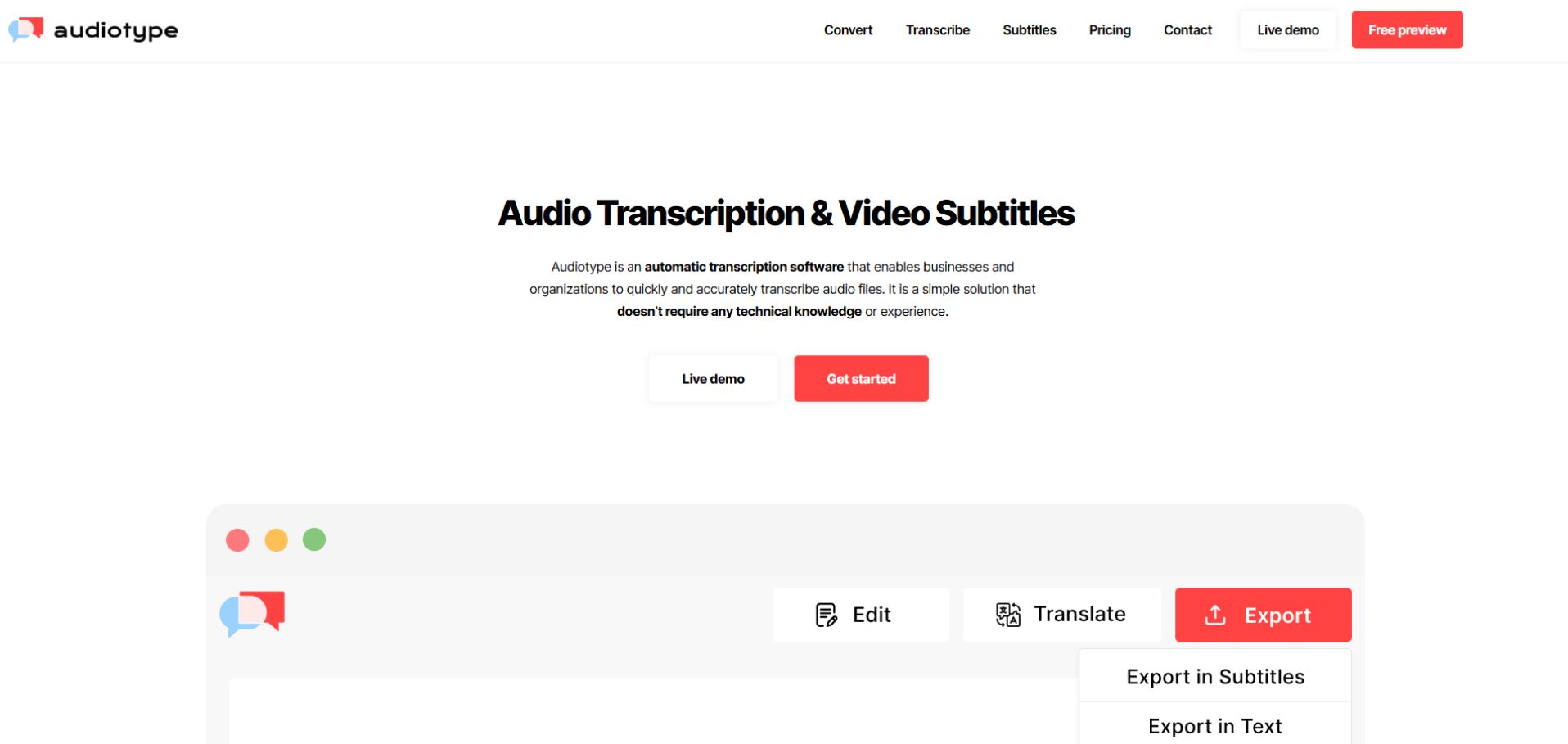 Audiotype