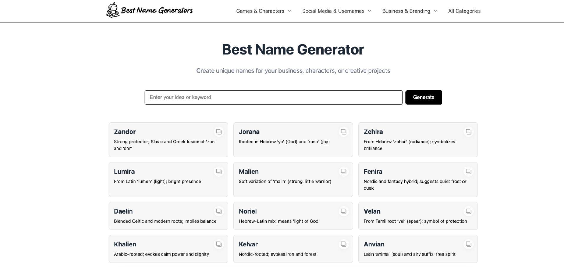 bestnamegenerators